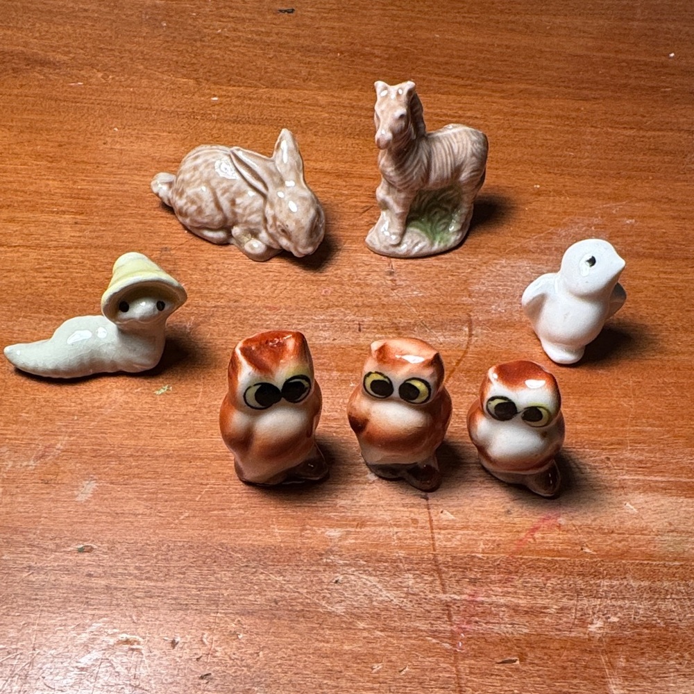 7 Vintage Miniature Figurines
